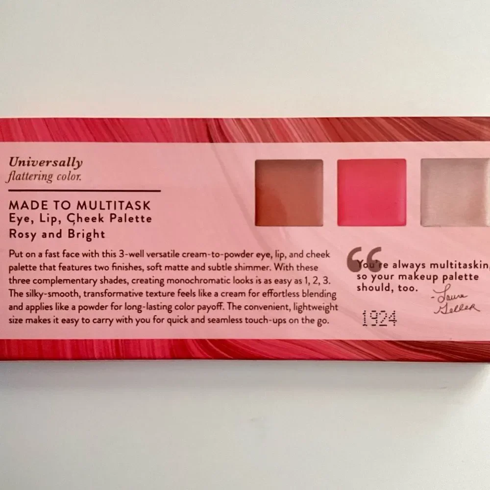 Laura Geller Eye Lip Cheek Palette In Rosy and Bright Made To Multitask